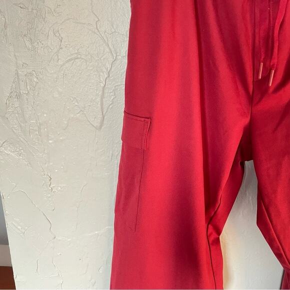 Women’s Mondetta Performance Luxury Red Cargo Straight Leg Sweatpants sz XL - Picture 2 of 7